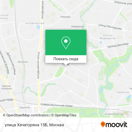 Карта улица Хачатуряна 15Б