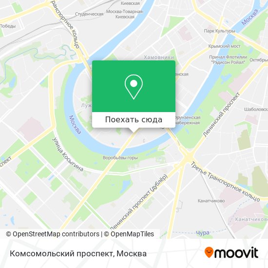 Карта Комсомольский проспект