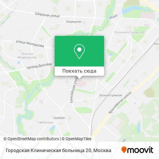 Схема 20 больница москва бабушкинская