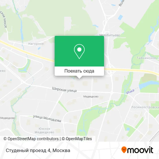 Карта Студеный проезд 4