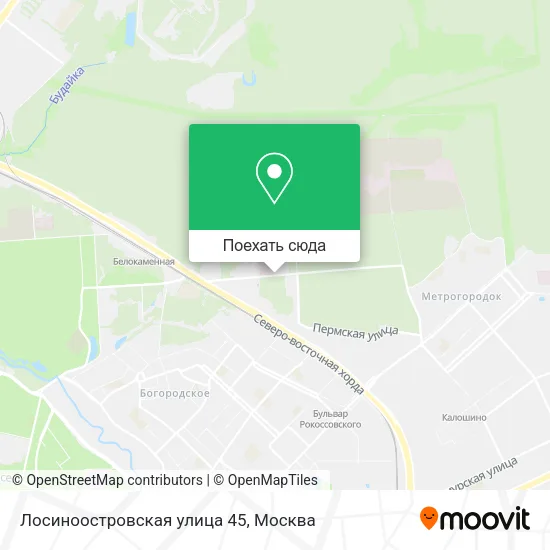 Карта Лосиноостровская улица 45