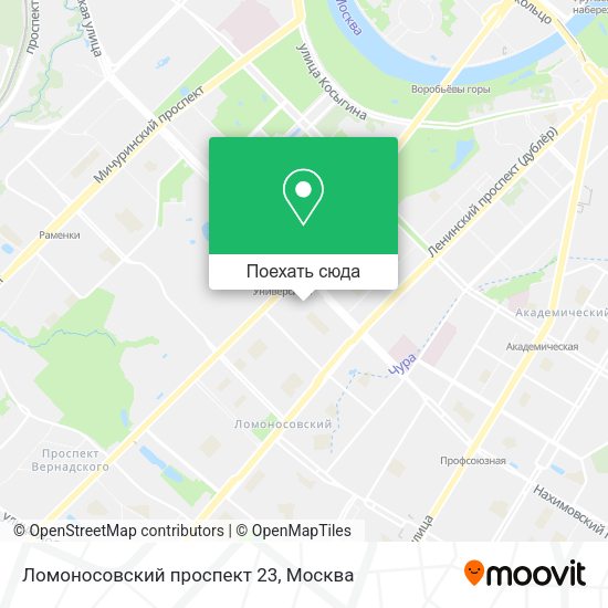 Карта Ломоносовский проспект 23