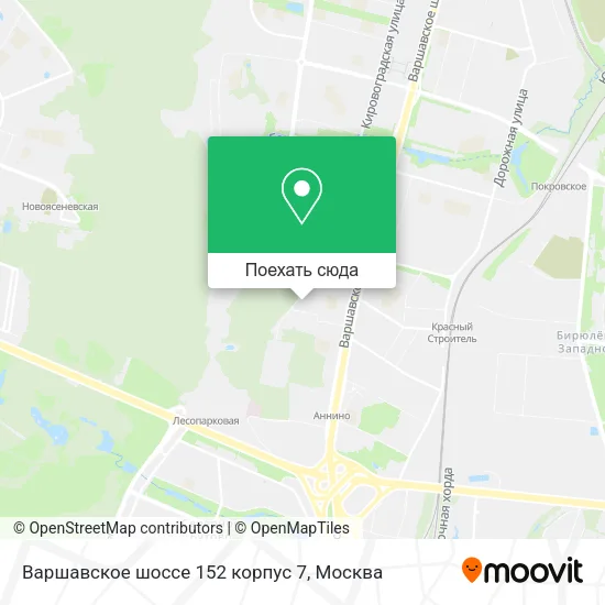 Карта Варшавское шоссе 152 корпус 7