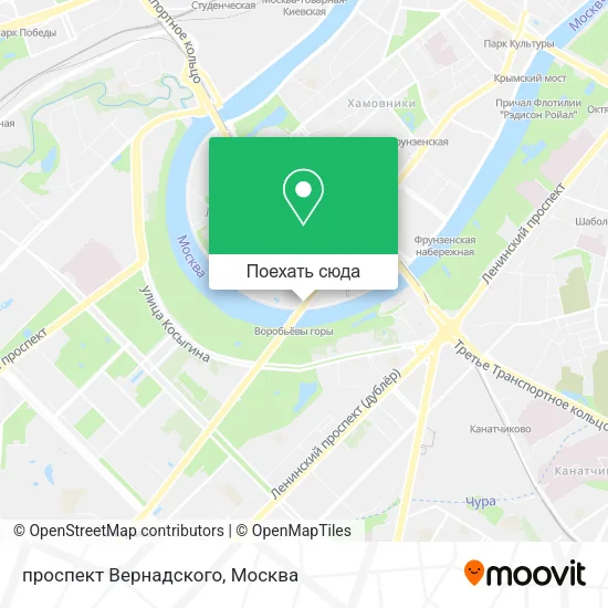 Карта проспект Вернадского
