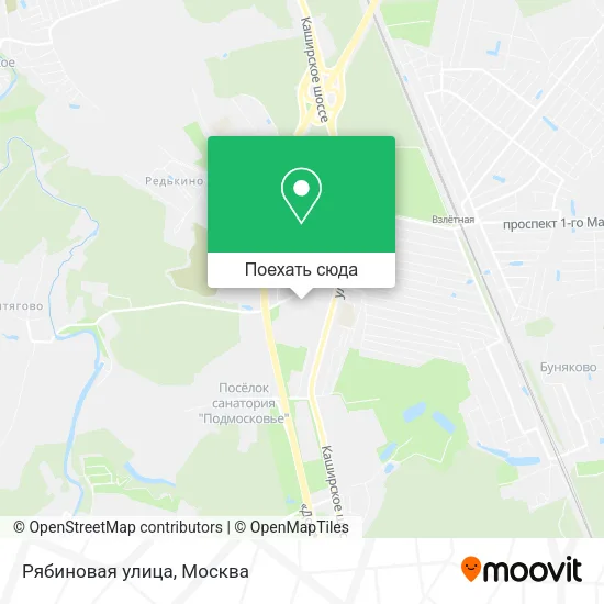 Карта Рябиновая улица