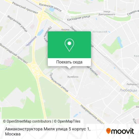 Карта Авиаконструктора Миля улица 5 корпус 1