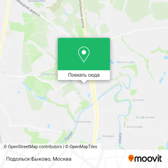 Карта Подольск-Быково