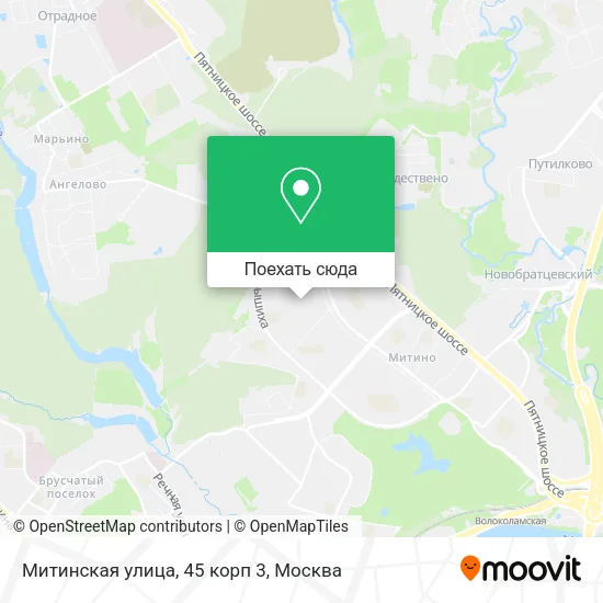 Карта Митинская улица, 45 корп 3