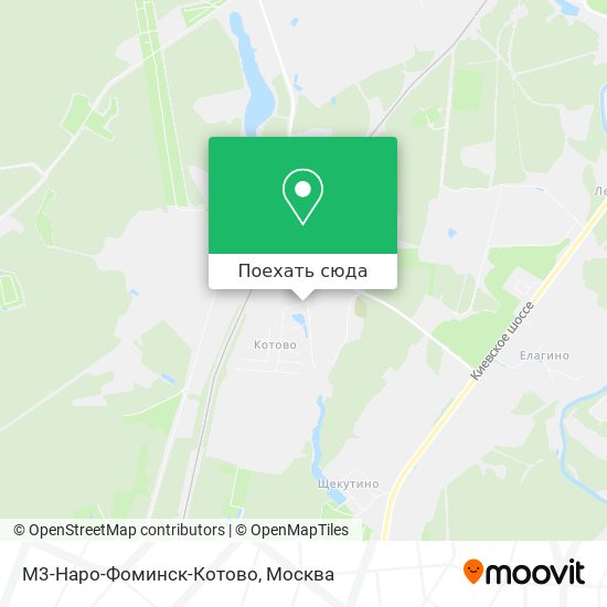 Карта М3-Наро-Фоминск-Котово