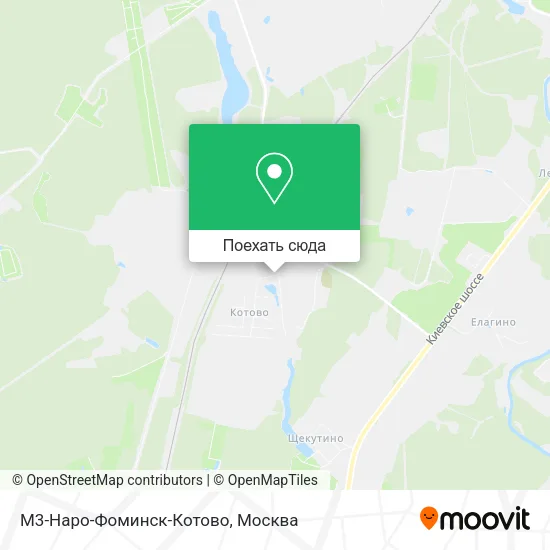 Карта М3-Наро-Фоминск-Котово