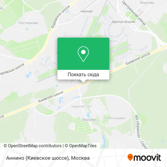 Карта Аннино (Киевское шоссе)