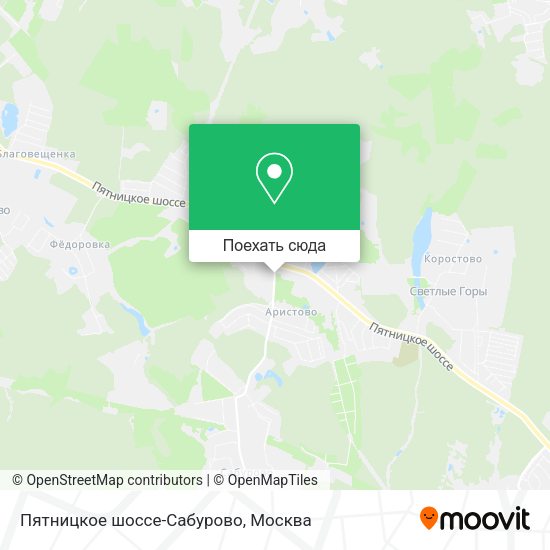 Карта Пятницкое шоссе-Сабурово