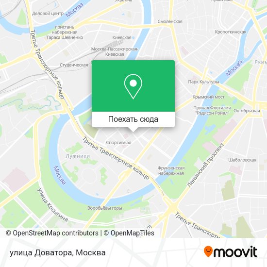 Карта улица Доватора