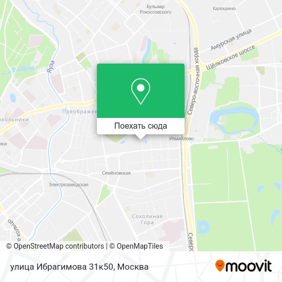 Карта улица Ибрагимова 31к50