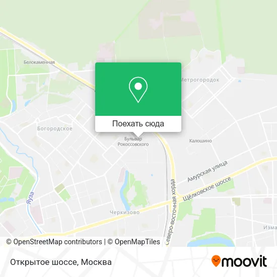 Карта Открытое шоссе