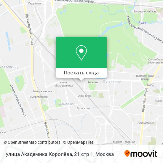 Карта улица Академика Королёва, 21 стр 1