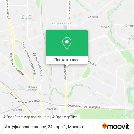 Карта Алтуфьевское шоссе, 24 корп 1