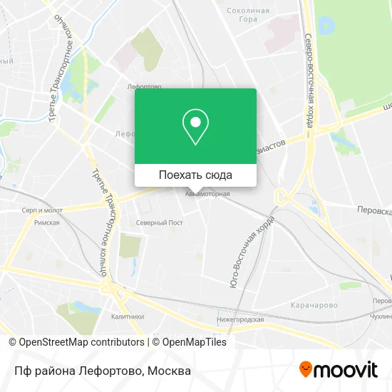 Карта Пф района Лефортово