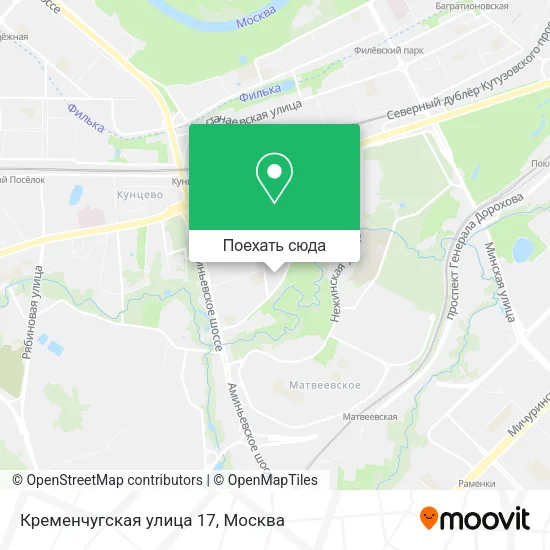 Карта Кременчугская улица 17