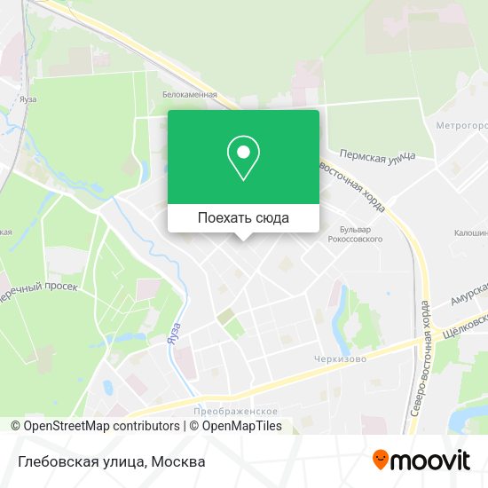 Карта Глебовская улица