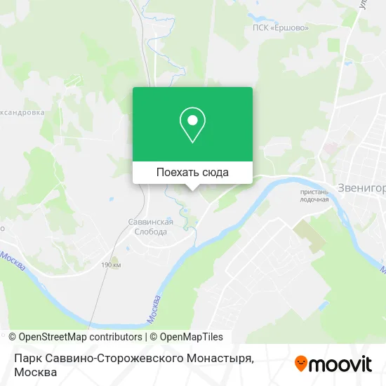 Карта Парк Саввино-Сторожевского Монастыря
