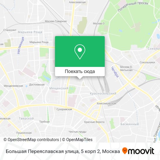 Карта Большая Переяславская улица, 5 корп 2