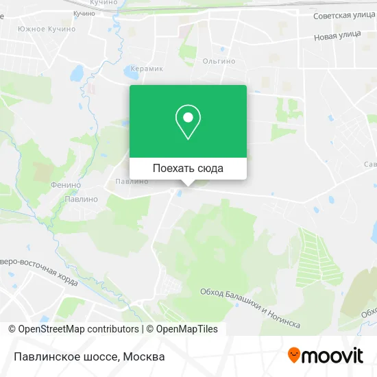 Карта Павлинское шоссе