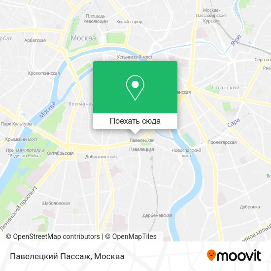 Карта Павелецкий Пассаж