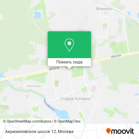 Карта Акрихиновское шоссе 12
