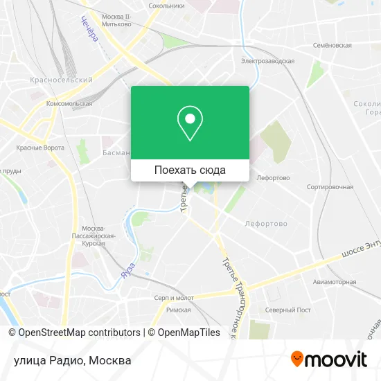 Карта улица Радио