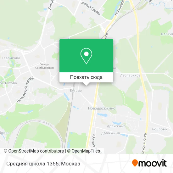 Карта Средняя школа 1355