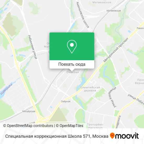 Карта Специальная коррекционная Школа 571