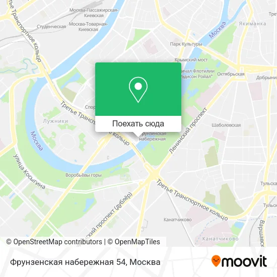 Карта Фрунзенская набережная 54