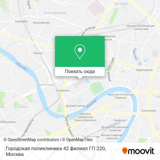 Карта Городская поликлиника 42 филиал ГП 220
