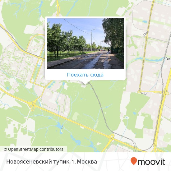 Карта Новоясеневский тупик, 1