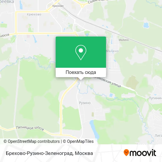 Карта Брехово-Рузино-Зеленоград