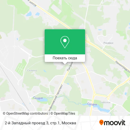 Карта 2-й Западный проезд 3, стр.1