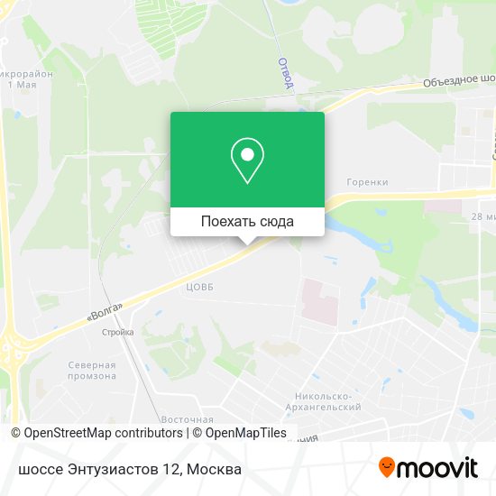 Карта шоссе Энтузиастов 12