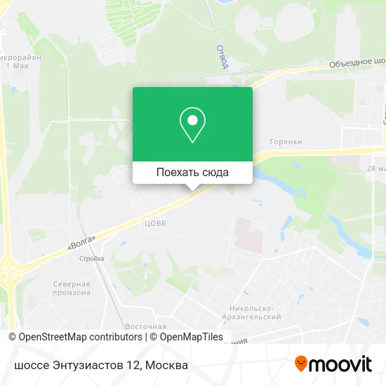 Карта шоссе Энтузиастов 12