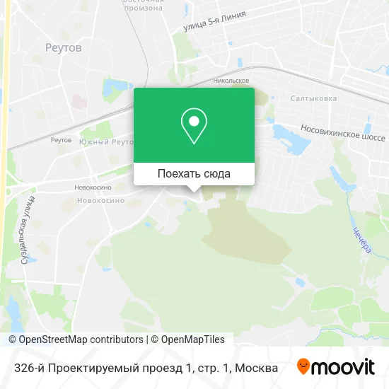 Карта 326-й Проектируемый проезд 1, стр. 1