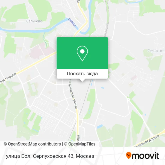 Карта улица Бол. Серпуховская 43