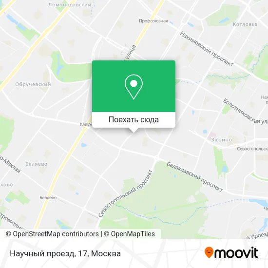 Карта Научный проезд, 17