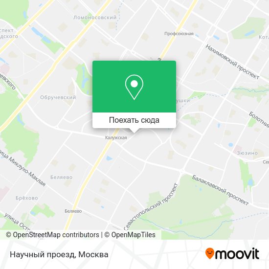 Карта Научный проезд