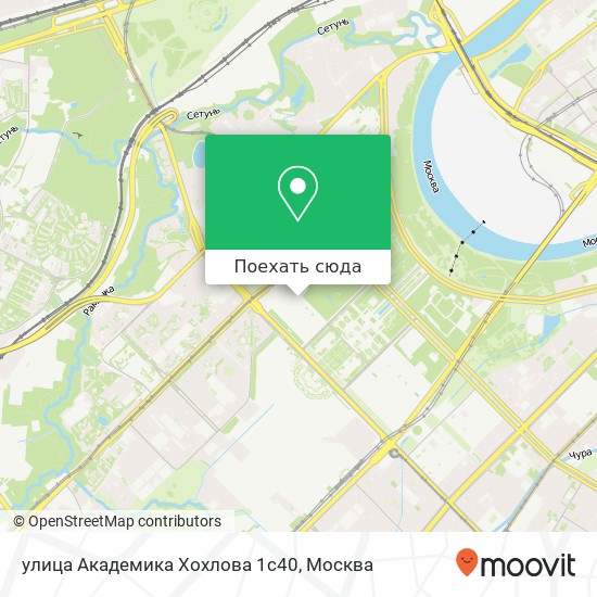 Карта улица Академика Хохлова 1с40