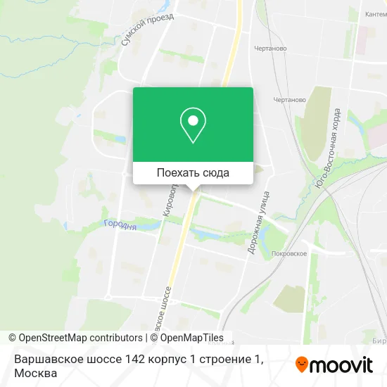 Карта Варшавское шоссе 142 корпус 1 строение 1