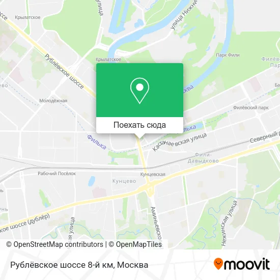 Карта Рублёвское шоссе 8-й км