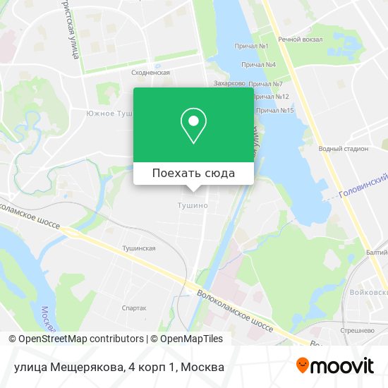 Карта улица Мещерякова, 4 корп 1
