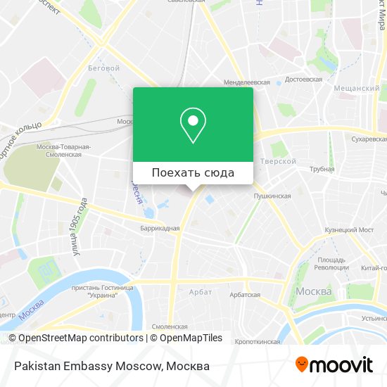 Карта Pakistan Embassy Moscow