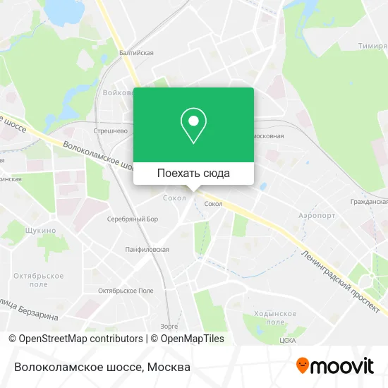 Карта Волоколамское шоссе