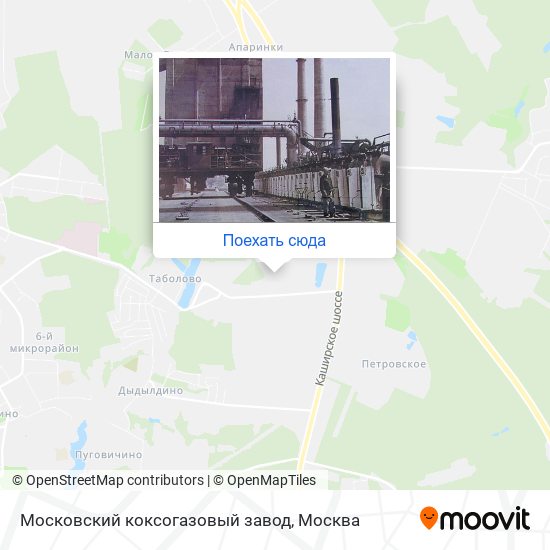 Карта Московский коксогазовый завод